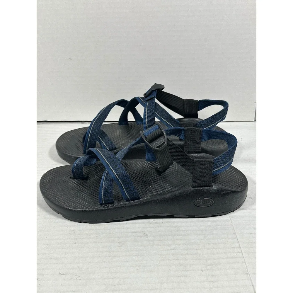 Chaco Mens Z/Cloud 2 Blue Black Adjustable Strap Toe Loop Hiking Sandals Size 11